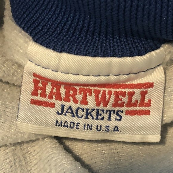 Vintage Hartwell Jacket Blue Satin Jacket Large - Picture 5 of 12